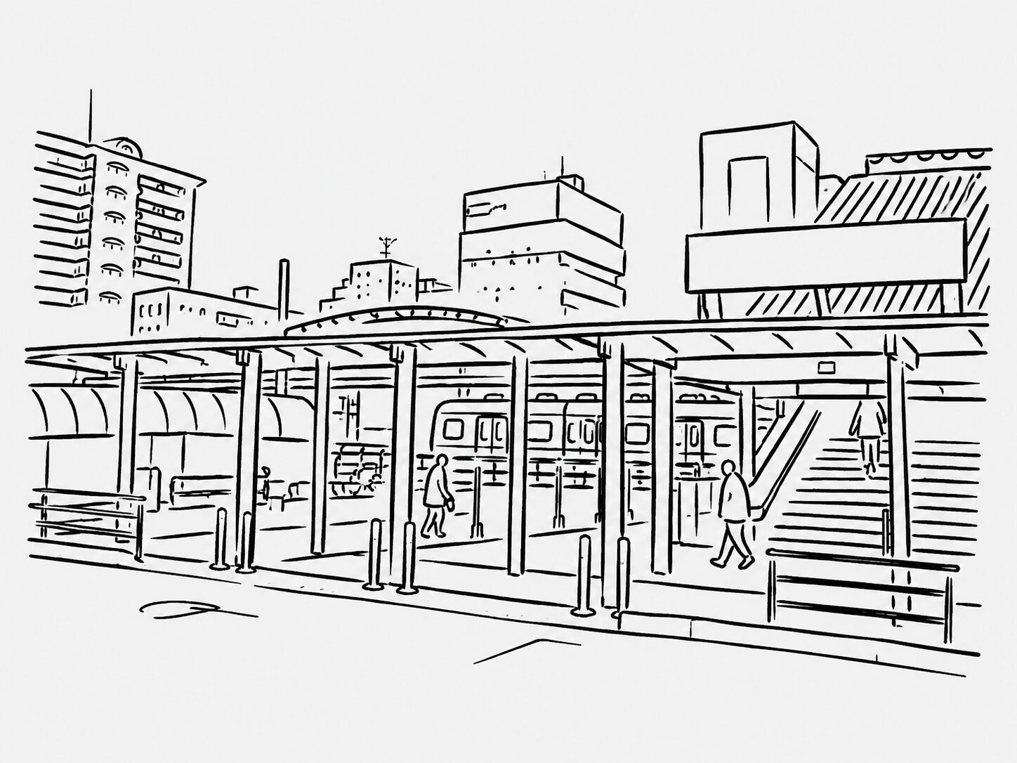 東大宮駅のイラスト